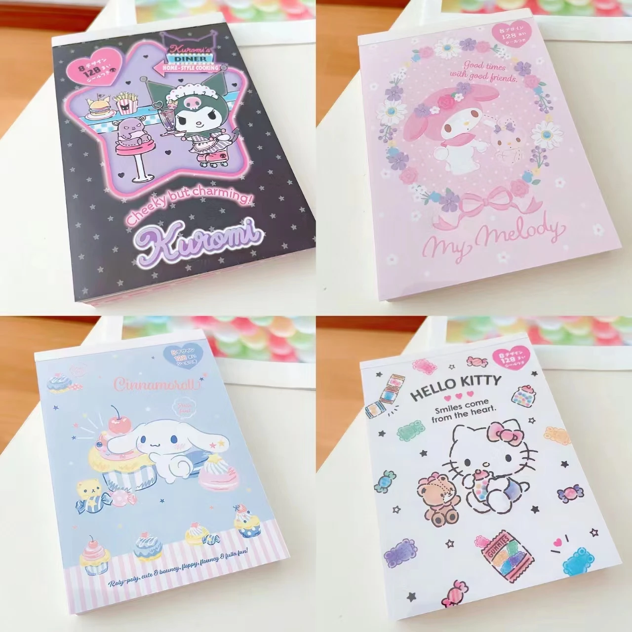 Sanrio Kuromi Hello Kitty Notebook Cinnamoroll My Melody Hand Book Note Paper Cartoon Memo With Stickers For Girls Gift Toys