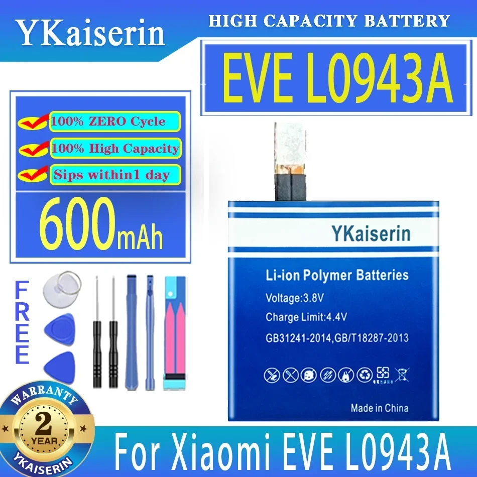 YKaiserin 300mAh/850mAh Battery for Xiaomi Huami EVE L0943A for Amazfit Gts 3 4 Gts3 GTS4 A2035 Smart Sports Watch Batteries  NO