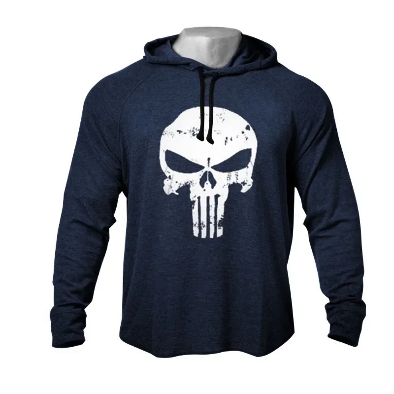 Sudadera con capucha de algodón purificado para hombre, camisa elegante, regalo de cumpleaños, arte de Punisher, Calavera, primavera y otoño