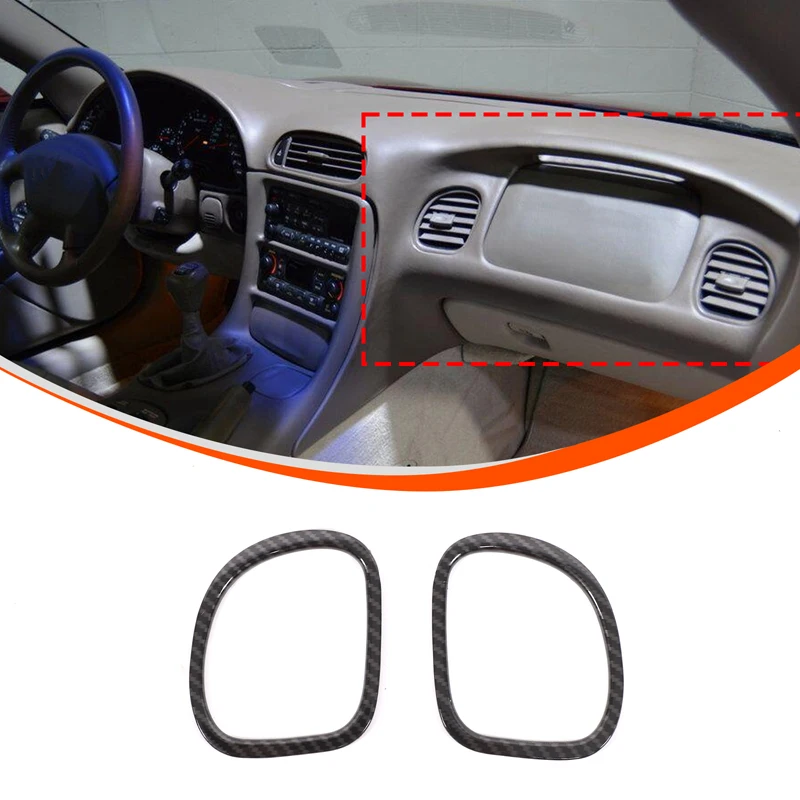 

For Chevrolet Corvette C5 1998-2004 ABS Carbon Fiber Car Co-pilot Air Outlet Frame Cover Trim Interior Car Accessories