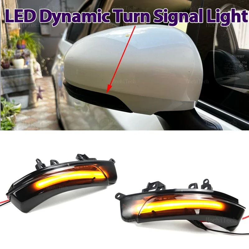 2pcs Flowing Mirror Dynamic LED Turn Signal Light Car Styling For  REIZ WISH MARK X CROWN AVALON CAMRY IQ