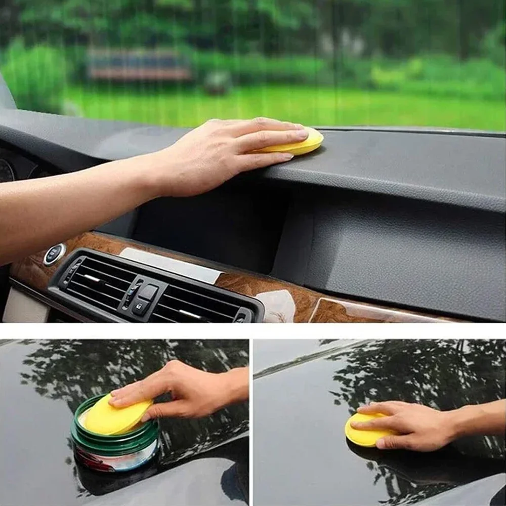 50pcs Round Car Ultra Soft Foam Waxing Pad High Density Auto Applicator Pads Sponge Cleaning Tool Auto Detail Accessories view 6