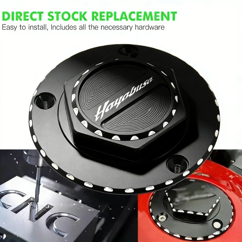 

Keyless Motorcycle Fuel Gas Tank cap Cover For SUZUKI GSXR 1300/Hayabusa 2008-2013 2009 2010 2011 2012 2014 2015 16 17 18 19 20