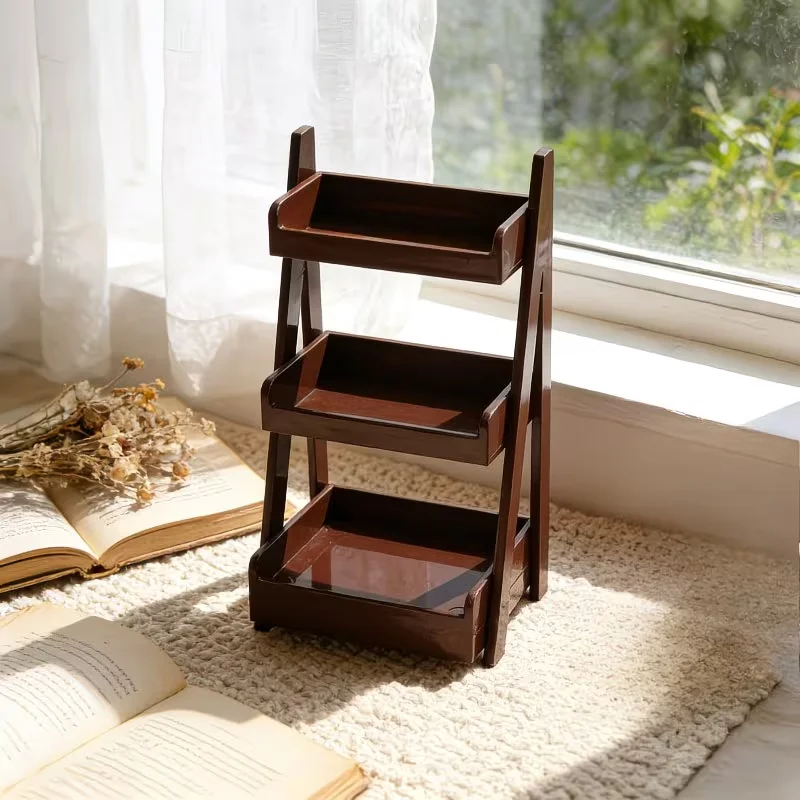 Miniature Bakery Pastry Display Stand Dollhouse Kitchen Scene Model Food Photography Prop Tiered Rack Kids Pretend Play