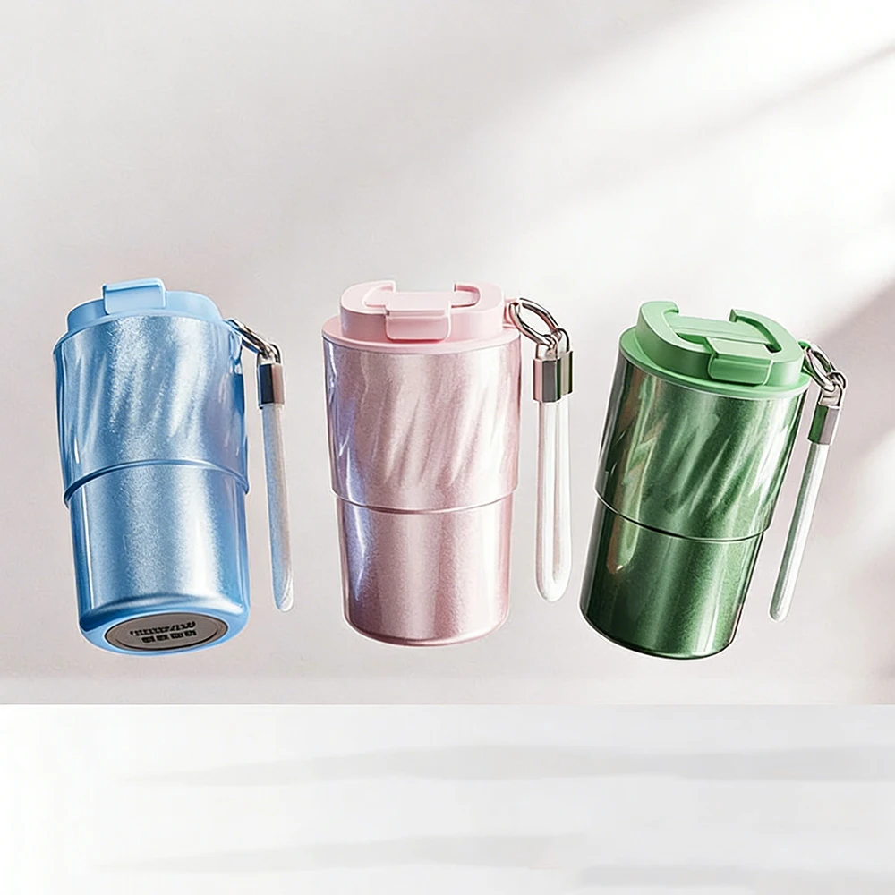 Insulated Coffee Tumbler Double Wall Stainless Steel Travel Mug with Spill-Proof Lid Portable Coffee Cup Keep Hot & Cold