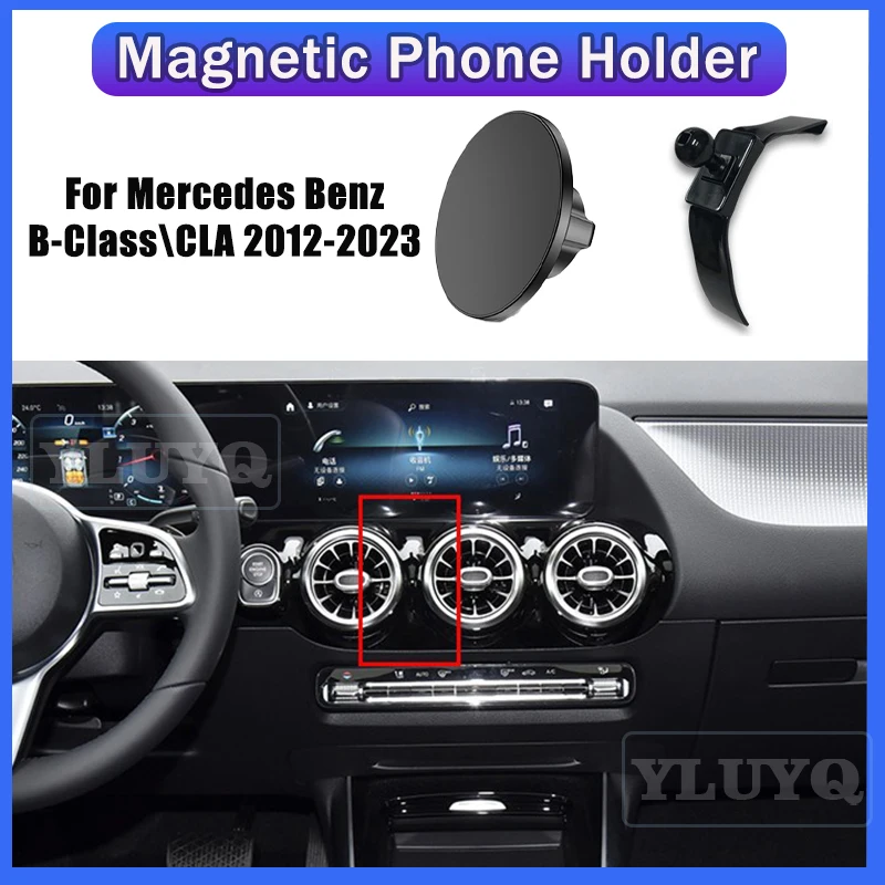 

For Mercedes Benz GLA X157 B-Class 2020-2023 Car magnetic phone holder Gravity navigation stand 360° rotatable Car accessories