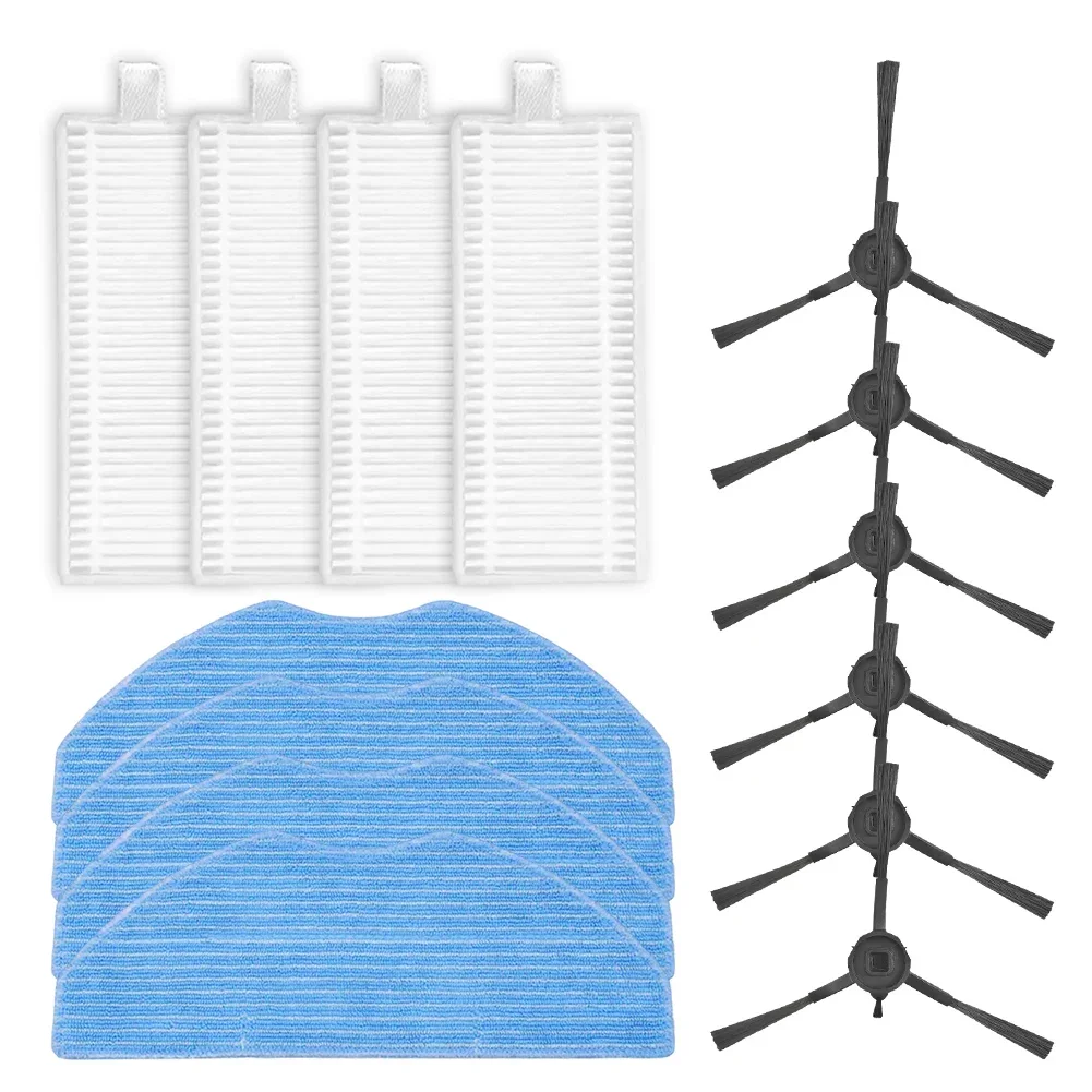 Filters Mop Cloths Side Brushes Kit For EZVIZ RE4/RE4 Plus/RE5/RE5 Plus Vacuum Cleaner Replacement Spare Parts