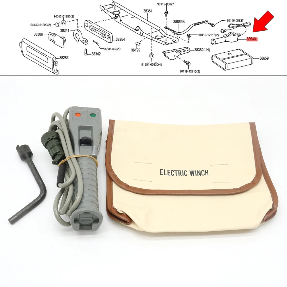 Electric Winch Wrench Clutch Hub Tool Remote Switch For Toyota 4Runner Land Cruiser 4700 LC200 LC100 LC80 40 60 70 80 Pickup