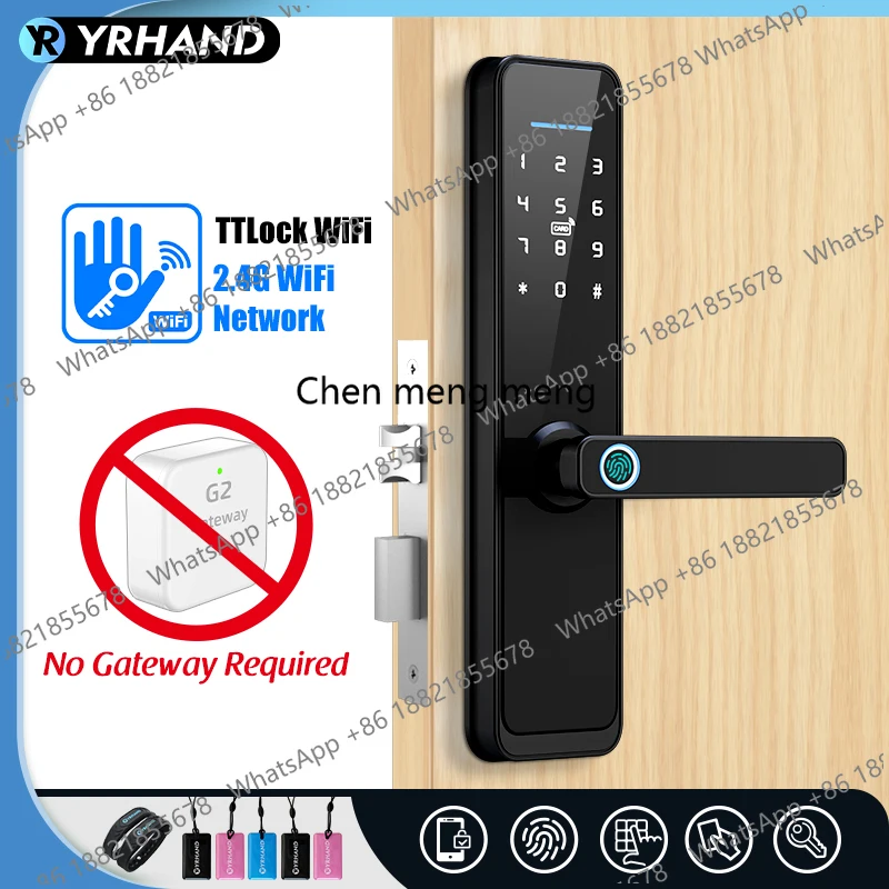 

Ttlock Wifi Electronic Smart Door Lock With Biometric Fingerprint Work with Google home Aleax For home or Hotel