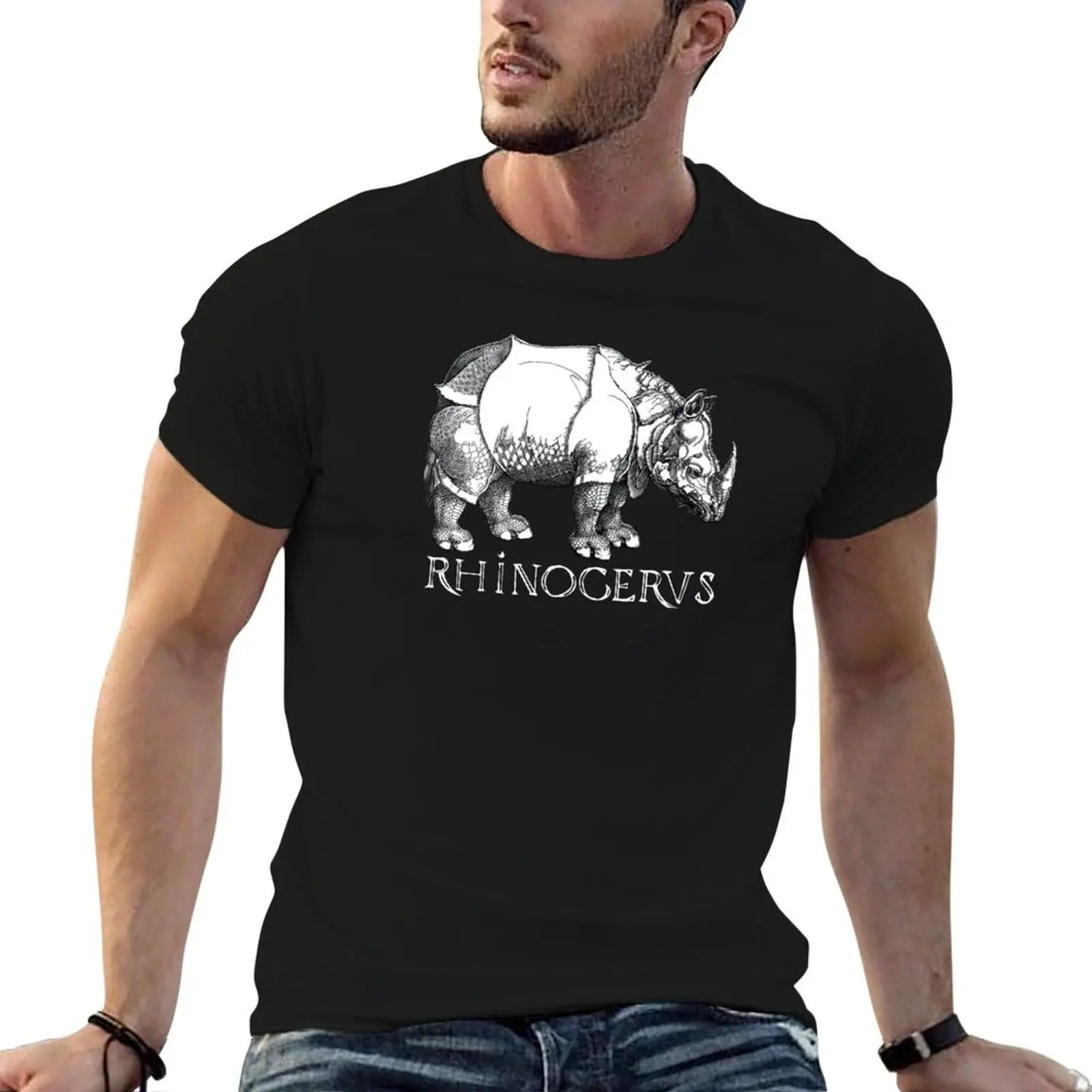 

Renaissance Rhinoceros Durer Animal design for Rhino Fans T-Shirt customs vintage graphic tee oversized t shirts for men