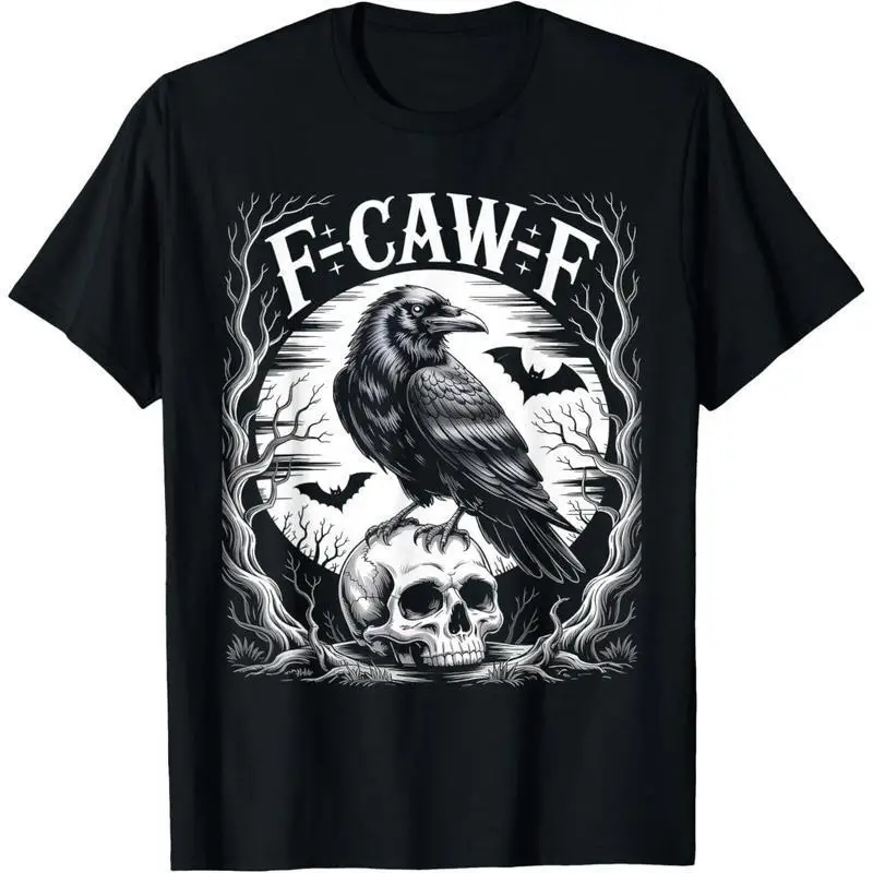 Black Crow, F-Caw-F Funny Black Bird Moon Gothic Adult Humor Unisex T-Shirt Golf Gift T-Shirt For Men And Women