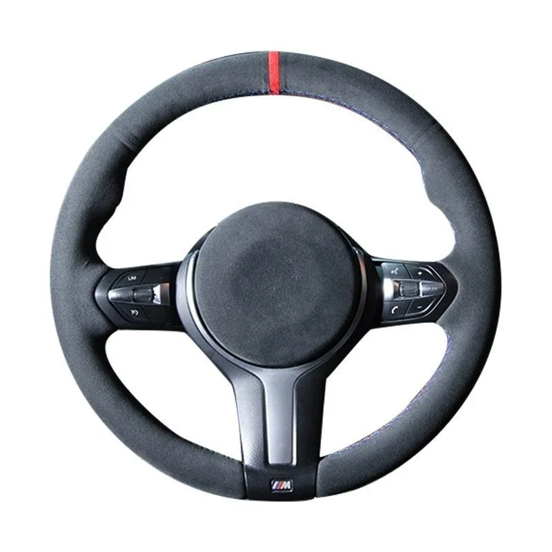 

Hand sewn steering wheel cover flip fur handle cover