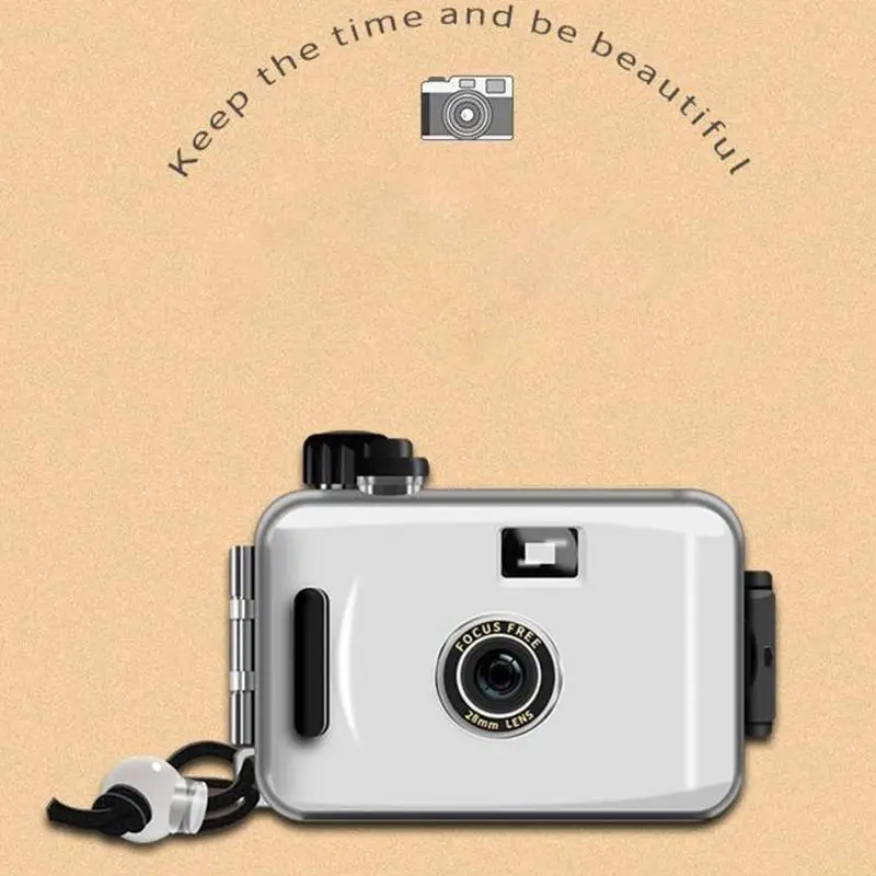 B03F Mini Waterproof Non-Disposable Camera with Strap for Creative Gift for Boys