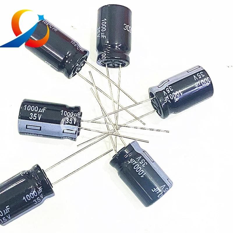 10ชิ้น12.5X20MM พานาโซนิคอิเล็กโทรไลติกตัวเก็บประจุ35V1000UF EEUFR1V102เอสอาร์1000UF 35V ใหม่