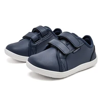 HOBIBEAR Kids Barefoot Shoes Little/Big/Kid Wide Toe Minimalist Sneakers Lightweight Hook Loop Artificial Leather Shoes 3