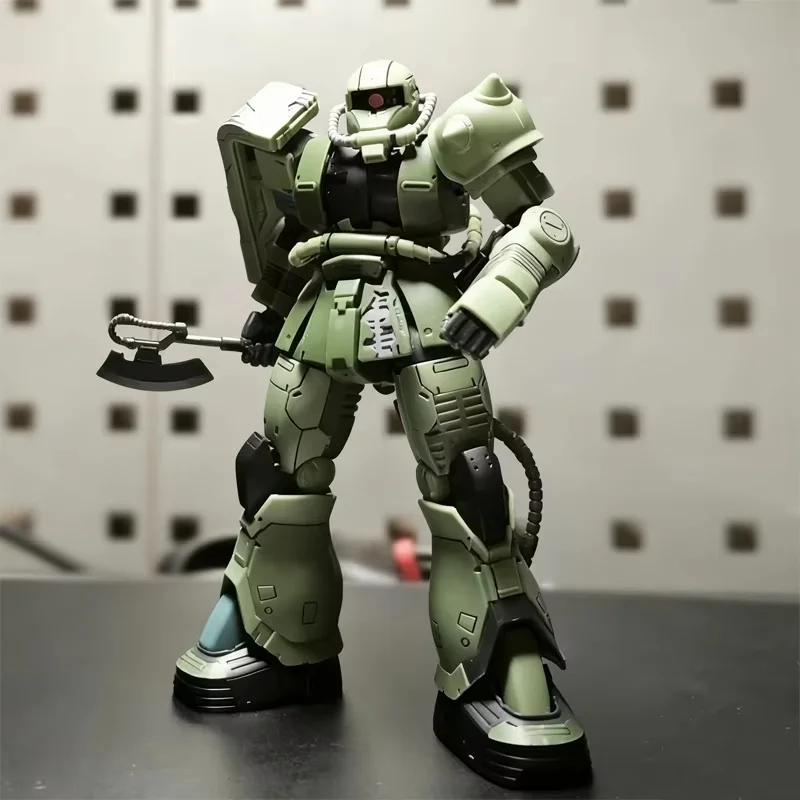 HG1/144 Zaku II Battle Damaged Green Cucuruz Doan's Island Mech Assembly Model Kit Action Figure Desktop Decoration Doll