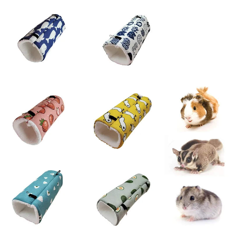 Petit tunnel en peluche pour animaux de compagnie, sac de miel, Ding foetal, rat de vison,
