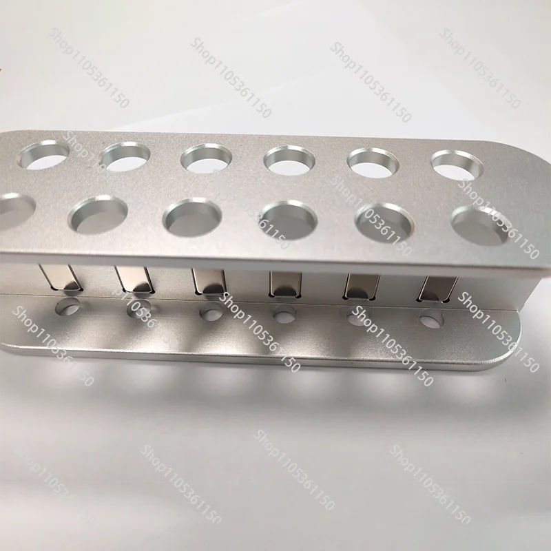 12-Well Aluminum Magnetic Rack for 1.5ml & 0.5ml Centrifuge/EP Tubes Biomagnetic Separation in Laboratories
