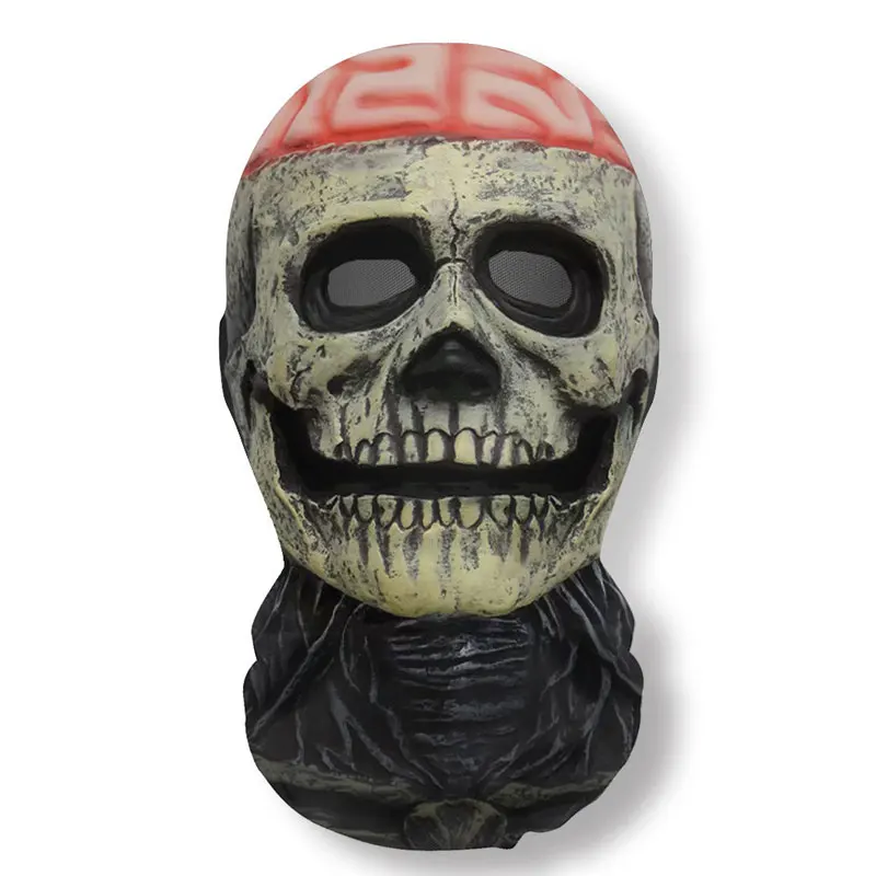 3D-geprinte schedelpatroonmasker Halloweenfeest Grappige cosplay rekwisieten Volledig gezicht Elastisch gaas Ademende maskers Bivakmuts Hoofddeksels