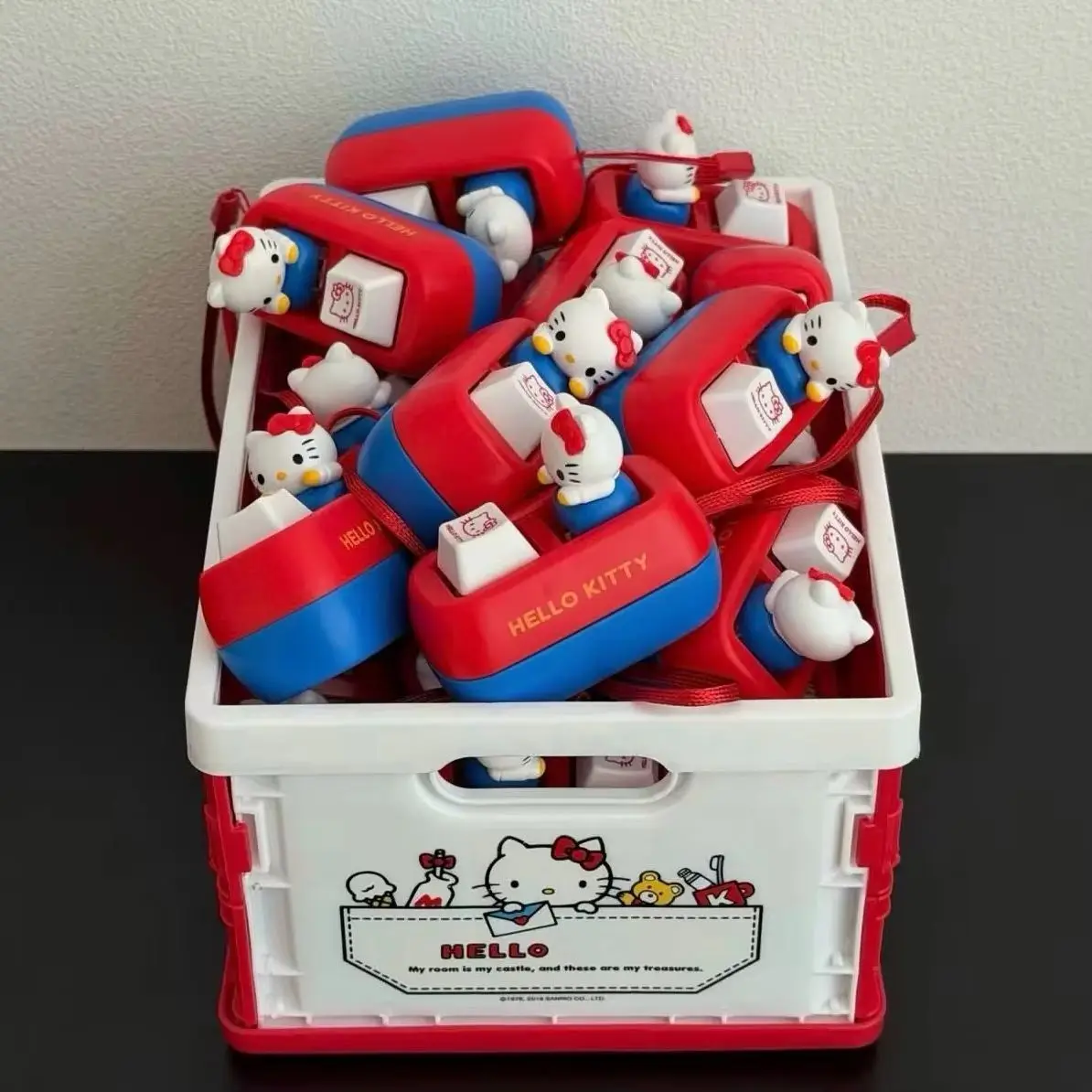 Kawaii Anime Katzen-Sprachknopf-Schlüsselanhänger, originelles Schreibtisch-Ornament mit Soundeffekt, Taschenanhänger, Sammlerstück, Überraschungsgeschenk