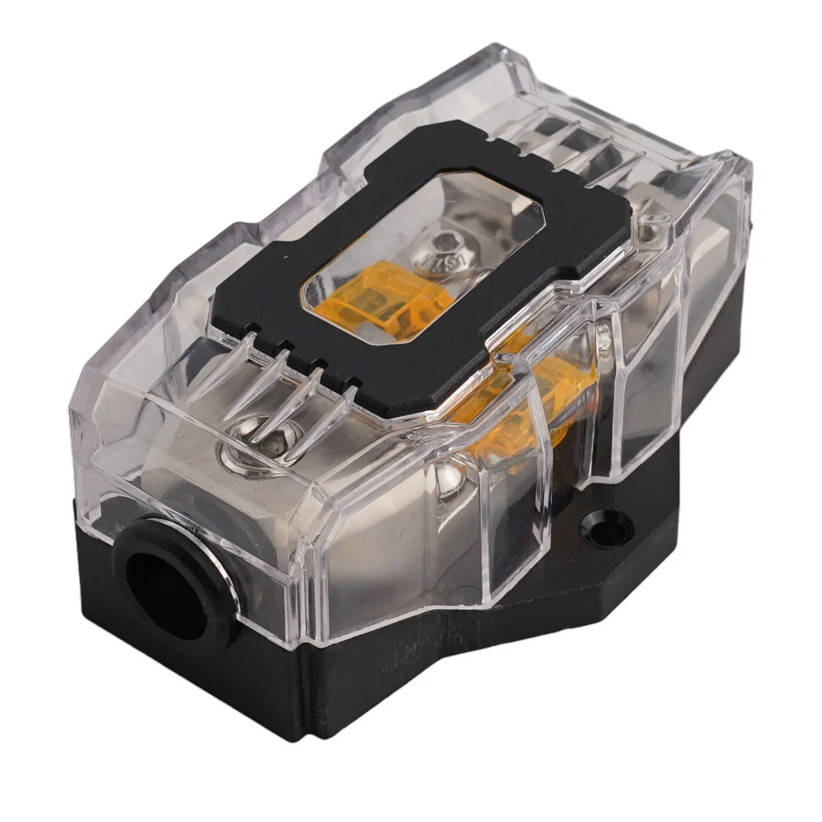 For Marine Applications 4Way Distribution Block 3 X 4 8 Gauge Out 80A Fuses High-temperature Polycarbonate Base