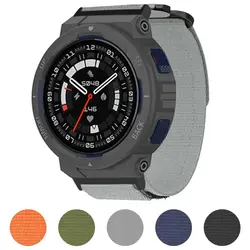 Nylon Watch Band Fashion Adjustable Nylon Loop Strap Quick Release Replacement Watchband Bracelet for Amazfit Active Edge(A2212)
