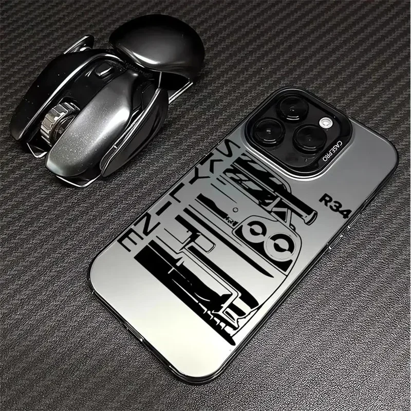 Cool Car Design Phone Case For iPhone 16 15 14 13 12 11 Pro Max XS X XR 7 8 Plus SE 2022 2020 Shockproof Hard Back Bumper Cover