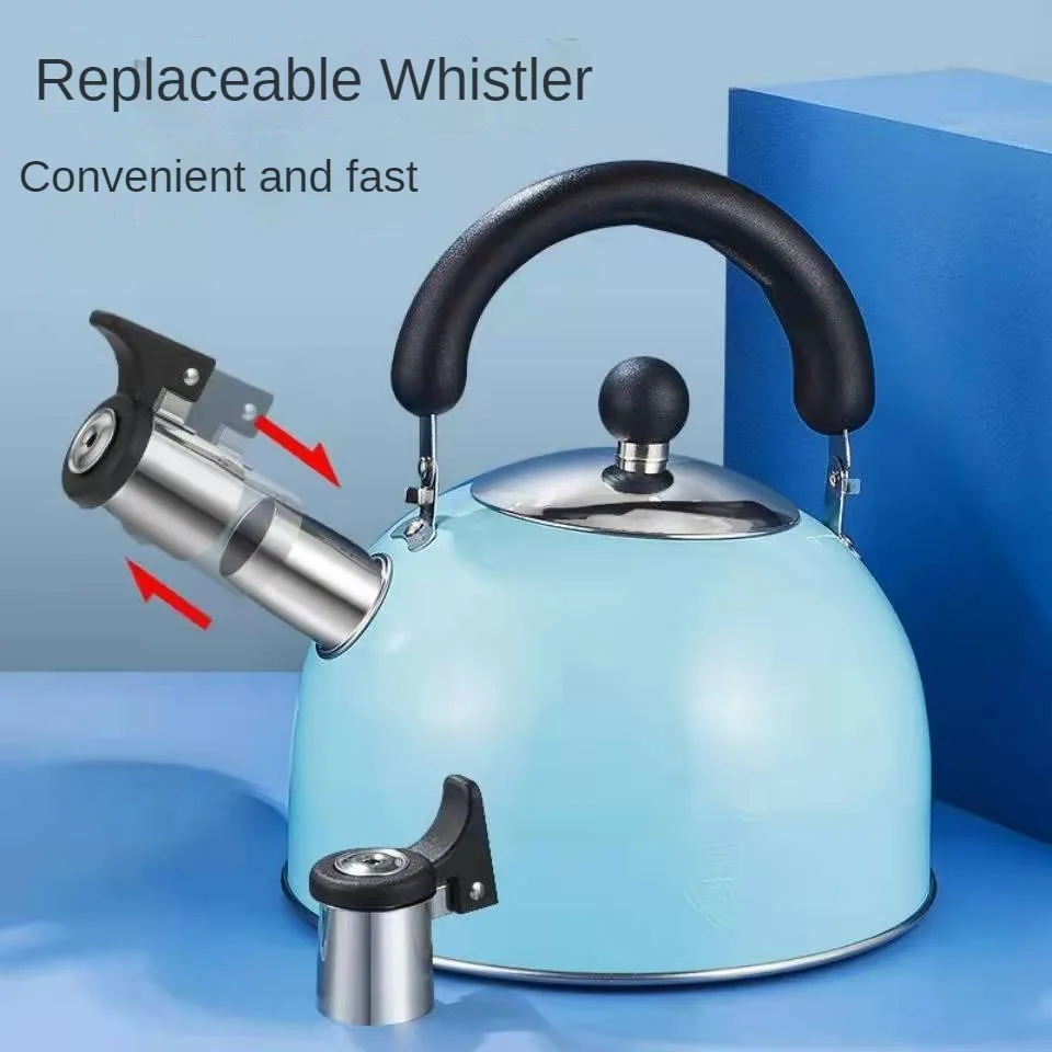 304 stainless steel kettle, large capacity whistle kettle, household kettle, induction cooker, gas universal