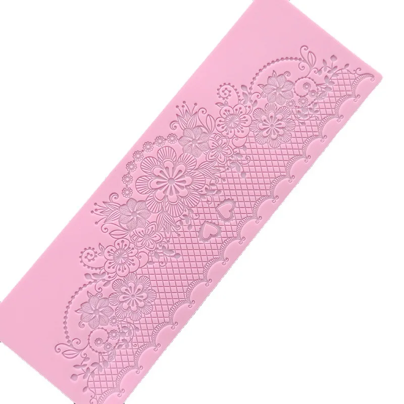 Crown Flower Cake Lace Mat Silicone Mold Fondant Sugar Lace Mat Moulds Fondant Decorating Tools Bakery Stencil M664