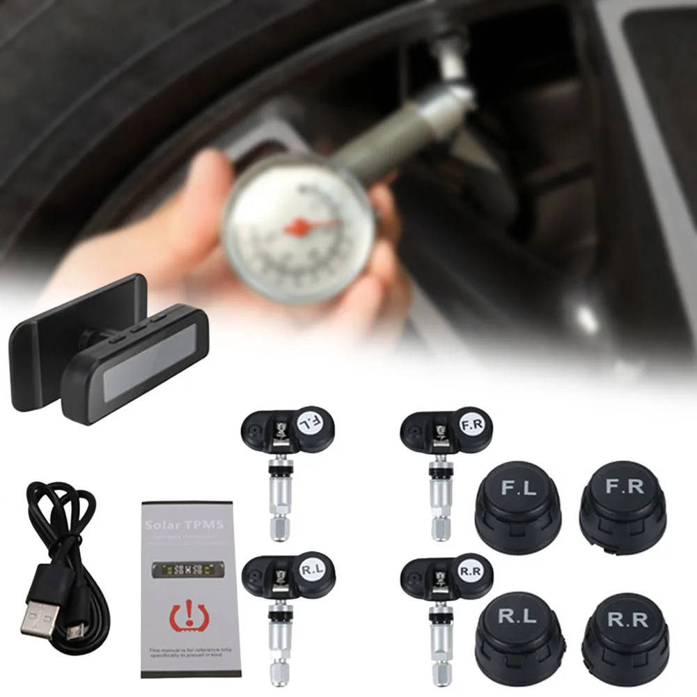 Solar Auto Tyre Pressure Monitors Multifunctional Tyre Pressure Sensor For SUVs