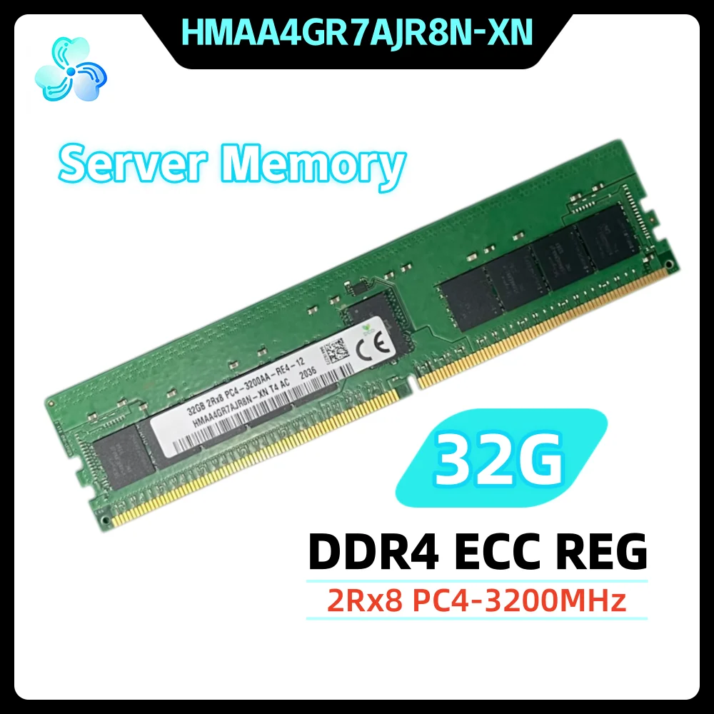 HMAA4GR7AJR8N-XN DDR4 32GB 3200MHz 2Rx8 ECC REG RDIMM RAM PC4-3200AA 32G Server Memory for SK