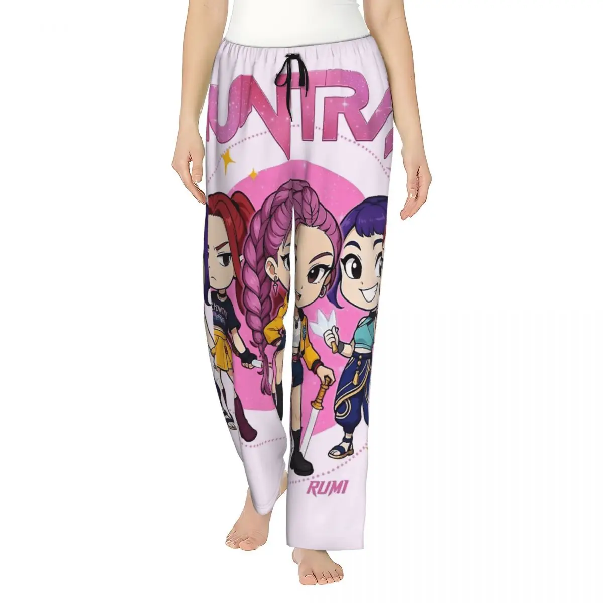 

Pajama Pants KPop Demon Hunters HUNTRX Logo Home Trousers Autumn Soft Comfy Pajamas Female Fashion Bedroom Custom Homewear