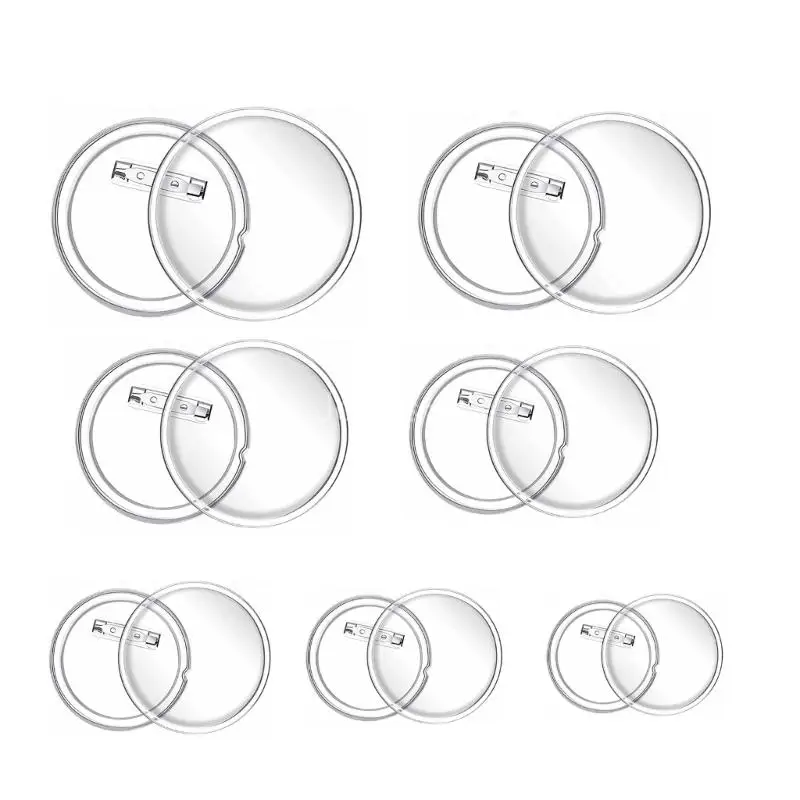 

Q6PE Acrylic Badge Button Blanks for DIY Clothing Sewing and Badges Easy to Use and Replace Pictures