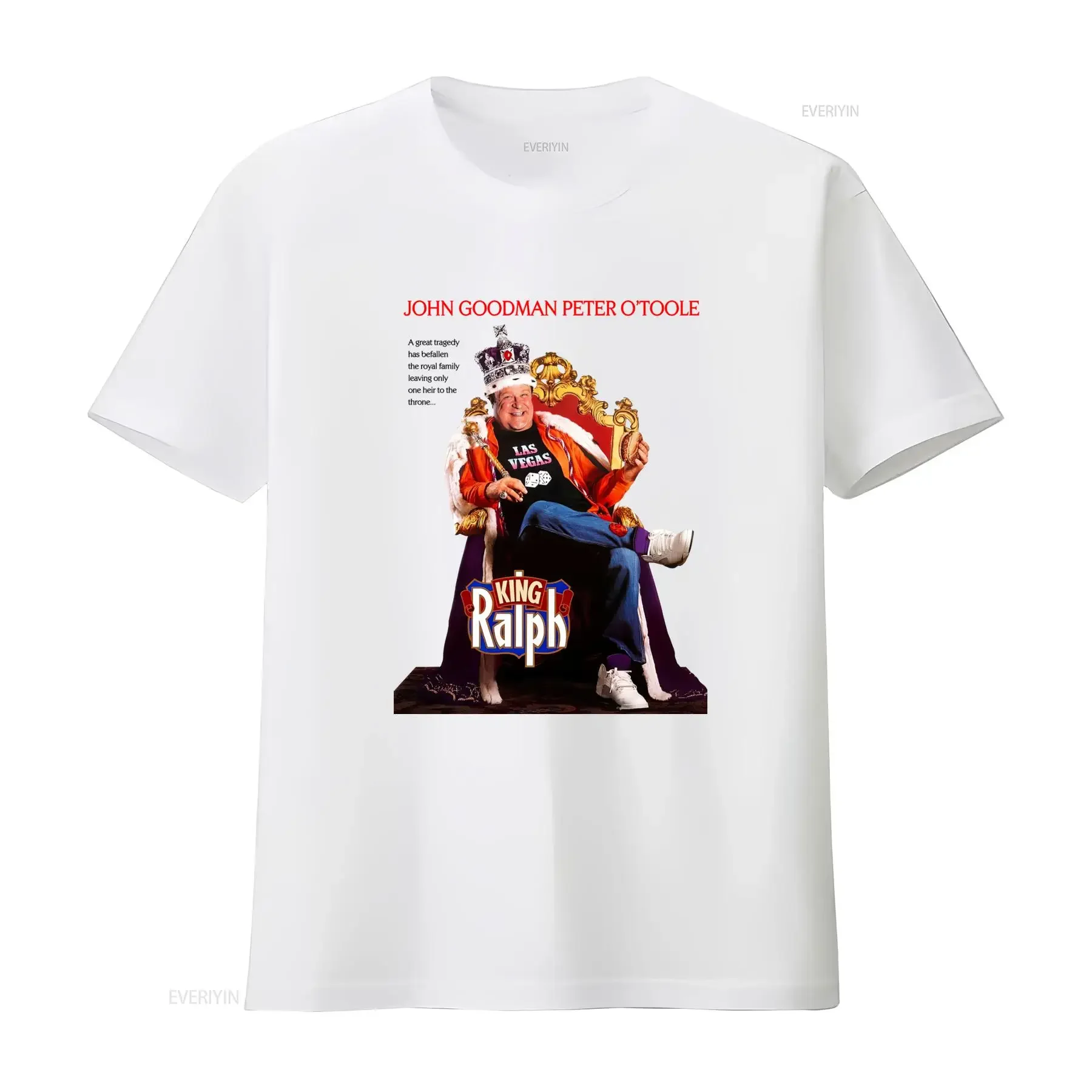 King Ralph John Goodman Peter O'toole Comedy Movie Fan T Shirt Las Vegas Design Royal Theme Comfortable Fit vintage Washed