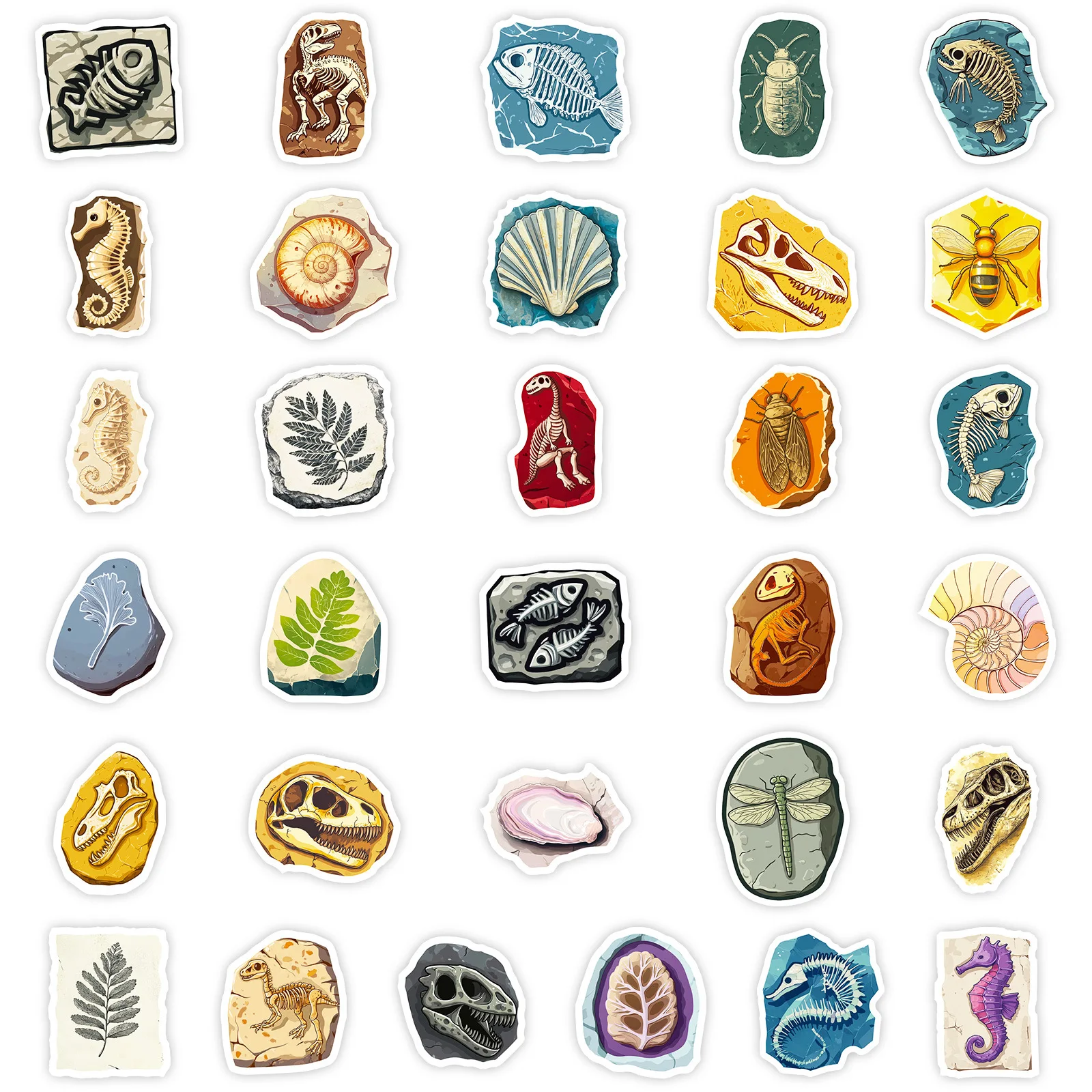 56 قطعة حفريات الديناصور مضحك الكتابة على الجدران ملصقات الحيوان الإبداعية الكرتون الديكور DIY بها بنفسك اللعب الثلاجة المحمول الغيتار سيارة الدراجة الشارات #6