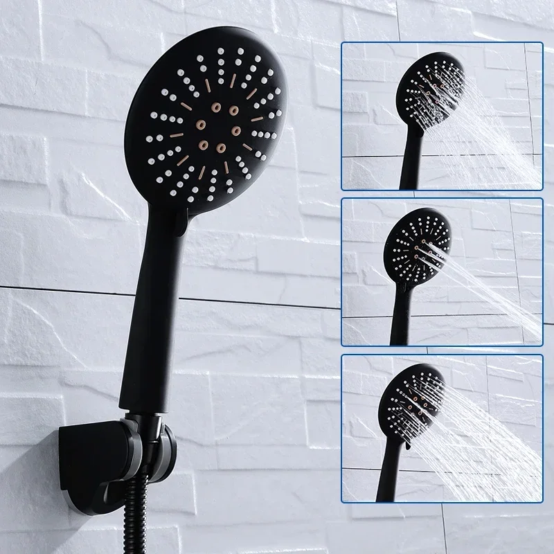 

Bathroom Shower Head Water Saving Black Bathroom Accessories Shower Nozzle High Pressure Handheld Shower Head