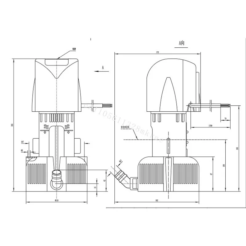 New 2200m/h high flow centrifugal electric high foot water pump