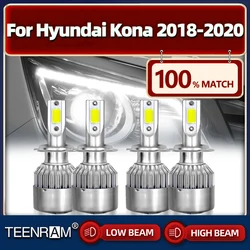 H7 Canbus Led Headlight Bulbs 6000K White Led Car Light 40000LM High Low Beam Auto Lamp 12V For Hyundai Kona 2018 2019 2020