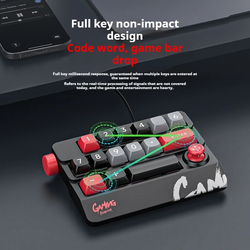 Sxs-K809 Macro Programming Joystick Keyboard Rgb Full Key Hot Swappable Macro Definition Wired Mechanical Office Gaming Keyboard