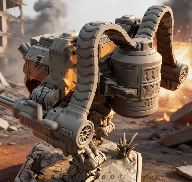 

Общая высота 55 мм, 80 мм. Модель машинного бронежеездающего комплекса. Набор для самостоятельной покраски и сборки (3D-печать) TD-7744/3D.