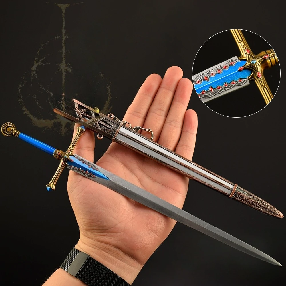 30cm Eldenn Kalia Knight's Sword Game Peripheral Metal Model Weapon Samurai Sword Cosplay Prop Desktop Crafts Collection Toys