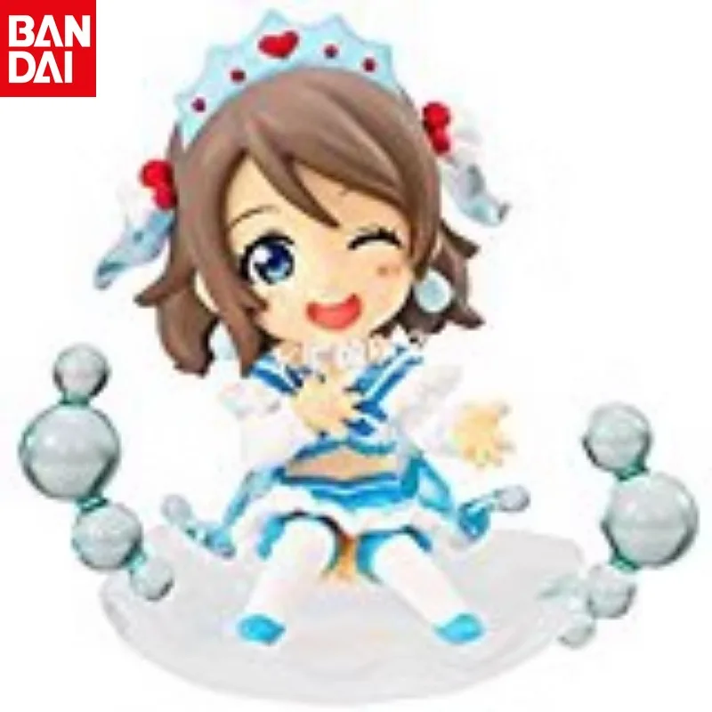 Original BANDAI LoveLive! Sunshine Aqours Gashapon Toy Watanabe You Sakurauchi Riko Kanan Matsuura Kit Mini Action Figures Doll