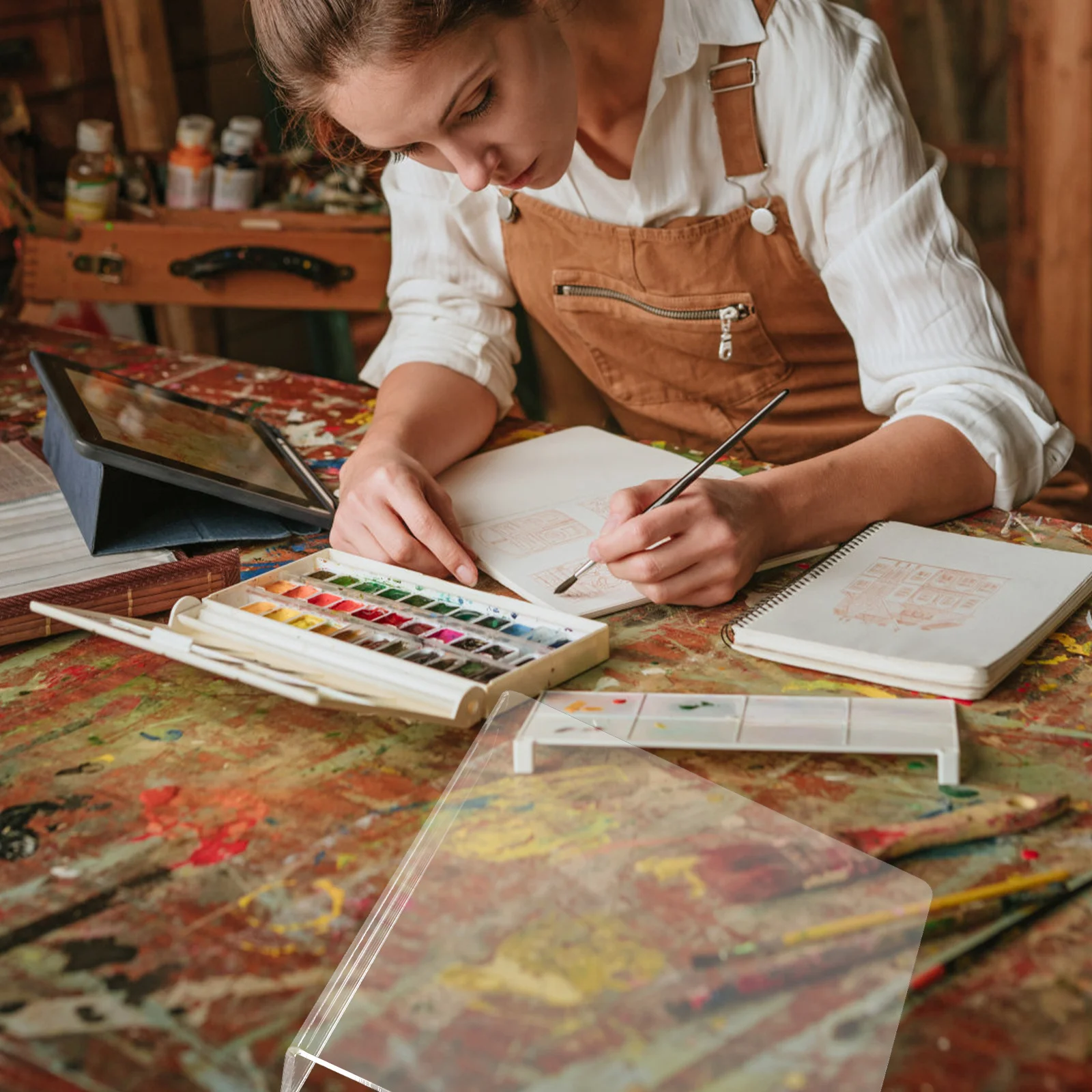 

Акриловая наклонная доска для рисования, письма, рисования, мольберта, подставка для рабочего стола, художника, эскизов, ремесла, настольная опорная стойка