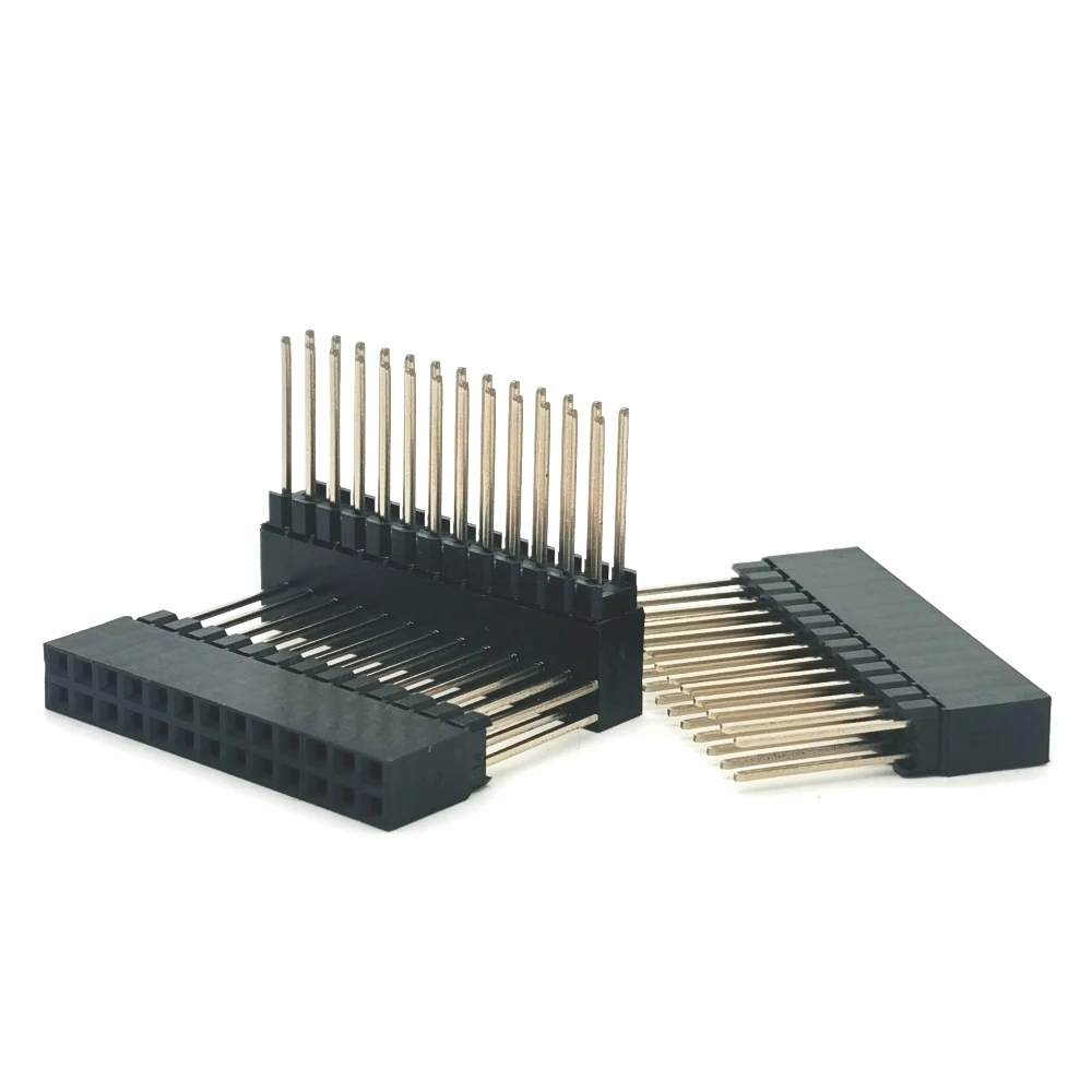 5pcs 2x13 PIN double Row Straight FEMALE PIN HEADER 12MM Strip Connector Socket 2.54MM PITCH pin Long 2x13 Pin 26 Pin PC104