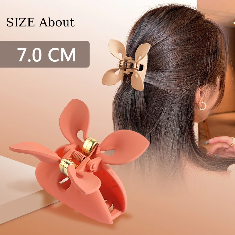 Fashion 7CM Shape And Oversized 13CM Square Frosted Solid Color Shark Clip Hair Accessorie For Women Girls