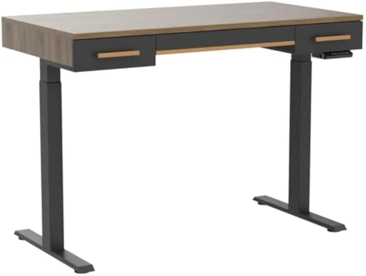 Whole Piece Sit-Up Home Office Desks, 3 wers de proximité, 48x26 amaran, Vintage Top, Black Frame, 2 Packages