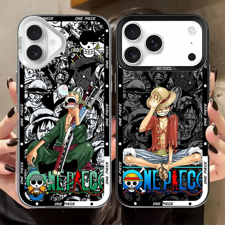 Case for iPhone 16 17 Pro Max 13 XR 15 Plus XS 14 16e 12 11 17Air Back Phone Cover One Piece Luffy Roronoa Zoro