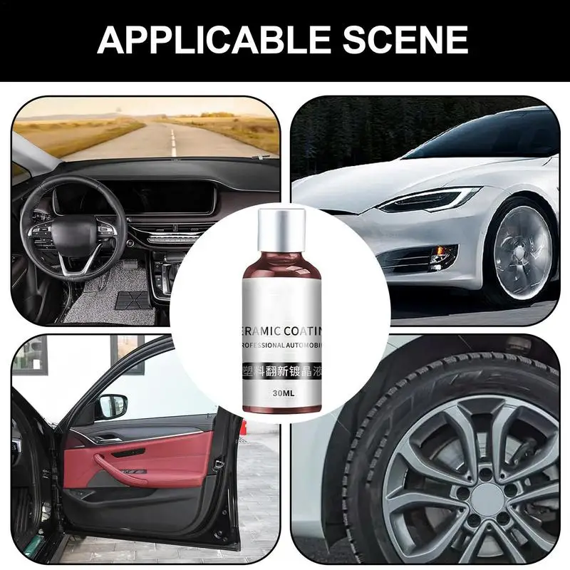 Liquid Crystal Car Wax 30ml Car Coating Renewal Agent Refurbished Coating Solution For Enhancing Dashboard & Vehicle Shine