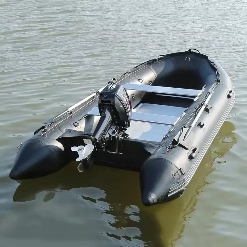 High Quality Aluminum floor Pvc Folding Pontoon Rubber boat Inflatable Boat