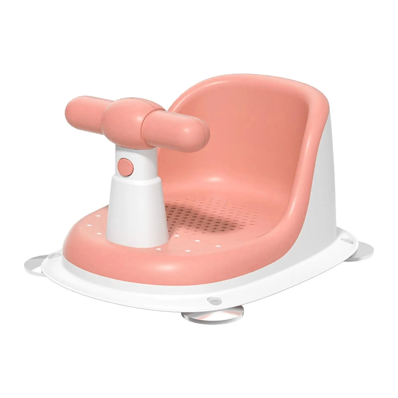 Baby Bath Seat Sit up Bathing Safety Suction for Baby Bathing 6-18 Months Pink